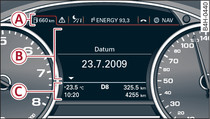 Système d'information du conducteur au combiné d'instruments